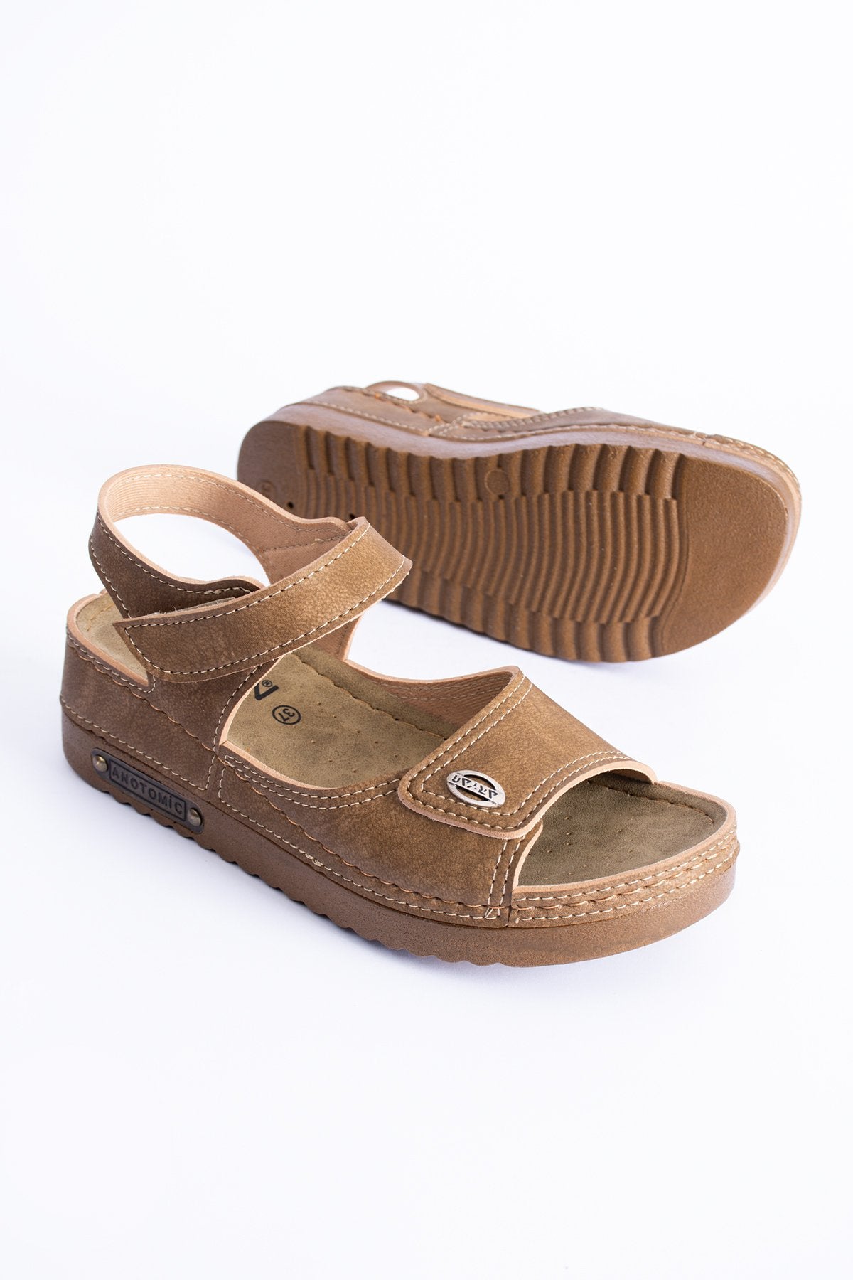 Yeny Kadın Anatomik Dolgu Topuk Rahat Comfort Poliüretan Taban Flat Sandalet